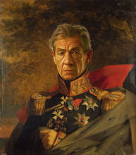 Pintura al óleo de arte pintado a mano de ROCK, retrato de arte general de Ian McKellen, envío gratis 2024 - compra barato