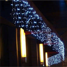 Cortina de luz Led de Navidad para decoración del hogar, guirnalda de luces navideñas de 100 piezas y 4,6 m, con carámbanos, para árbol y vacaciones 2024 - compra barato