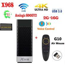 X96S tv stick android 9.0 amlogic s905Y2 H.265 2.4/5G WIFI BT4.2 optional g10/mx3 voice air mouse x96s mini pc 2024 - buy cheap