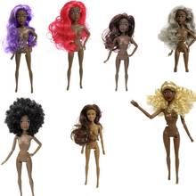 Boneca africana, acessórios para bonecas americanas, mudança de articulação, brinquedo preto 2024 - compre barato