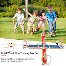Деревянный окружающую среду кольцо игры для игр с бросанием кукла деревянный Игровой набор для детей на открытом воздухе развивающие Родитель-ребенок интерактивные игрушки для детей 2024 - купить недорого