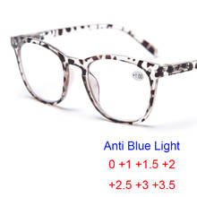 Очки для чтения с пружинными петлями, квадратные увеличительные очки с леопардовым принтом, с защитой от сисветильник, 2021 2024 - купить недорого