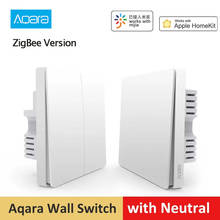 Aqara smart switchs luz controle fogo fio zero linha com neutro zigbee interruptor de parede d1 com hub gateway 2024 - compre barato