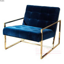 Nordic Minimalist Cloth Dining Chair Art Iron Living Room Sofa Chair Combination Restaurant Leisure Sofa Single Sofa Chairs L 2024 - buy cheap