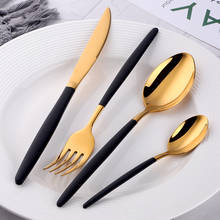 4pcs/set Stainless Steel Cutlery Set Coffee Spoon Steak Knife Fork Soup Spoon Kits for Wedding Party Druable Metal Dinnerware 2024 - buy cheap