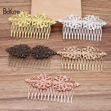 BoYuTe (5 Pieces/Lot) 14 Teeth 97*54MM Filigree Flower Hair Comb Jewelry Materials Diy Vintage Hair Accessories Wholesale 2024 - buy cheap