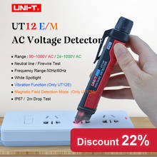 UNI-T UT12E UT12M Socket Wall AC Voltage Detector Indicator 24V-1000V Non Contact Volt Current Electric Sensor Test Pen 2024 - buy cheap