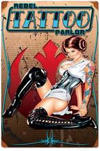 Tattoo Tin Sign Retro Tattoo Studio Shop Wall Decoration Sexy Lady Metal Sign People Cave Sign Tin Plate Poster Plaque 20x30cm 2 2024 - buy cheap