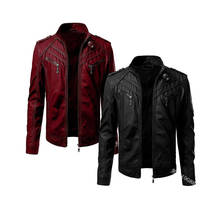 Chaquetas de cuero de talla grande para hombre, abrigo Bomber de cuero, informal, para motocicleta, xxxxxl xxxxl xxxl 2024 - compra barato