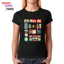 Модели в стиле ретро для женщин футболка для женщин в винтажном стиле, с коротким рукавом для детей ростом музыка дешевая одежда; Роскошная брендовая футболка Techno Camiseta 2024 - купить недорого