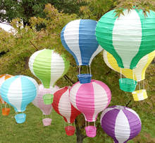 10pcs/lot 12 inch(30cm*48cm) Multicolor Hot Air Balloon Paper Lantern Wishing Lanterns for Birthday Wedding Party Decor Gift 2024 - buy cheap