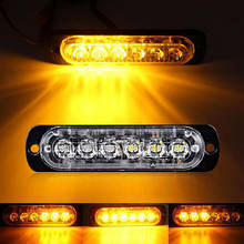 Luzes de sinalização externa automotiva, 12v, 6 leds, cor âmbar, iluminação de ré, para trailer, caminhão 2024 - compre barato
