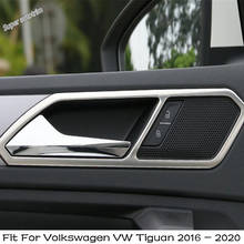 Lapeto capa para maçaneta interna de porta, acessórios de guarnição para o interior da porta, compatível com volkswagen vw tiguan 2016 - 2020 em aço inoxidável 2024 - compre barato