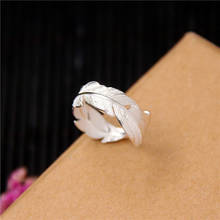 Bohemian Charm Boho Feather Rings For Women Lover Wedding Bridal Valentines Gifts Men Open Retro Antique Rings 2021 2024 - buy cheap