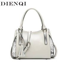 DIENQI Luxury famous brand handbag ladies genuine leather bag tassel women leather handbag designer winter bags for women 2020 2024 - buy cheap