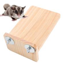 Placa retangular de madeira animal de estimação brinquedo escalada cobaia porco hamster esquilo pedal brinquedo pet gaiola ornamento 2024 - compre barato