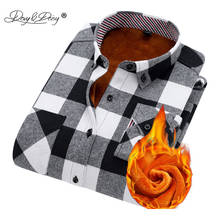 DAVYDAISY 2019 New Winter Autumn Men Shirt Thickening Warm Plaid Long Sleeve Fashion Causal Social Brand Male Shirt DS368 2024 - buy cheap