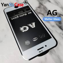 Protector de pantalla de vidrio AG para iPhone 11 Pro Max XS Max XR X 8 7 6 6S Plus SE2, película mate esmerilada antihuellas para iPhone 11 2024 - compra barato