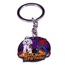 1980s Classic Film Back To The Future Keyring  Doc and Marty keychain Where we're going we don't need roads. 2024 - buy cheap