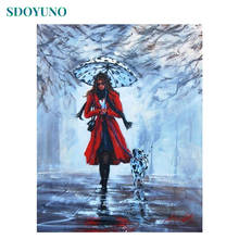 SDOYUNO Acrylic Painting By Numbers Figure DIY Paint By Numbers On Canvas Handpaint 60x75cm Frameless Women Home Decor 2024 - buy cheap