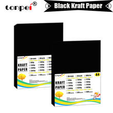 A4 Black Kraft Paper Handmade DIY Card Board Craft Paper Thick Pultipurpose Cardstock Graffiti Paperboard 20 50 sheets pack 2024 - buy cheap