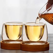 Bodum дизайнерская чашка с двойными стенками, чайная чашка, Набор бамбуковых поддонов, чашки с защитой от горячего воздействия, кофейные чашки для ароматного чая и кофе 2024 - купить недорого