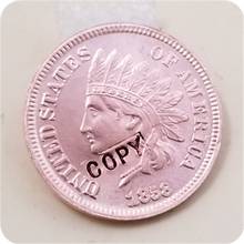 США 1858 индийская голова цент шаблон копия монеты 2024 - купить недорого
