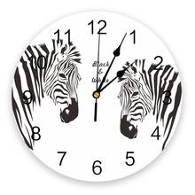 Nordic Zebra Animal White Wall Clock Kitchen Home Living Room Bedroom Decorative Kids Room Wall Decor Hanging Clocks 2024 - buy cheap