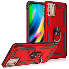 for Motorola Moto G9 Plus Armor Shockproof Case for Moto G9 Plus G9plus Military Protective Magnet Car Holder Ring Case Cover 2024 - buy cheap