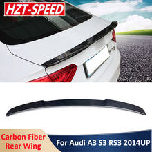 Small V-Type Real Carbon Fiber Rear Wing Back Spoiler For Audi A3 S3 RS3 2014 Up Car Body Modification Kit 2024 - buy cheap