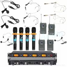 Sistema de micrófono inalámbrico de 400 canales de alta calidad, auriculares de mano Lavalier, micrófono de Karaoke para actuaciones en escenario, conjunto MiCWL G900 2024 - compra barato