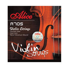 Alice-Juego de cuerdas para violín A705, núcleo de acero recubierto de acero inoxidable, enrollado de níquel y cromo, 4 cuerdas para 4/4,3/4,1/2,1/4,1/8 2024 - compra barato