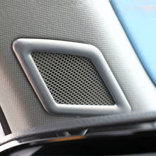 Decoración de marco de altavoz estéreo para Audi Q3 2019, pegatinas de fibra de carbono para Interior de coche, pilar A, cubierta embellecedora 2024 - compra barato