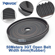 POWGE 50meters GT 3MGT 3GT Open Synchronous Timing belt 3GT 6 Width 6mm 3GT-6 Rubber GT3 3KC pulley Small Backlash 3D printer 2024 - buy cheap