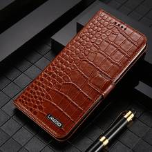 LANGSIDI-Funda de cuero con tapa para Samsung Galaxy Note 20, ultra S10, s21 plus, a71, s20, funda magnética de cuero genuino 2024 - compra barato