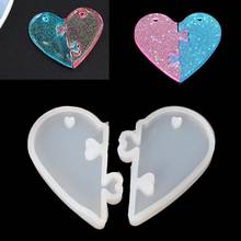 2Pcs Heart locks for lovers Pendant Liquid Silicone Mold DIY Epoxy Resin Mould Jewelry Tools Drop Ship 2024 - buy cheap