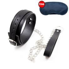 Collar de cuero sintético suave Bdsm para parejas, cadena de hierro, fetiche Sexy, esclavo de perro, Bondage, Juguetes sexuales para adultos, accesorios BDSM 2024 - compra barato