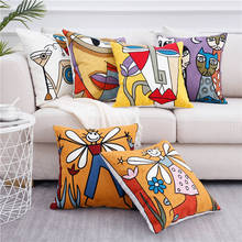 4-6 PCS Picasso High Quality Embroidery Cotton Cushion Covers Decorative Throw Pillows Covers for Sofa Cushion Case 45x45cm 2024 - buy cheap