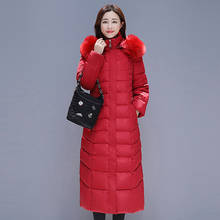 Jaqueta longa estilosa de inverno 7xl a538, casaco acolchoado de neve pequeno plus size 2024 - compre barato