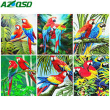 AZQSD алмазная вышивка попугай крестиком рукоделие алмазная мозаика животное картина стразами декор для дома 2024 - купить недорого