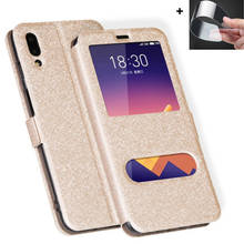 Open window capa For Meizu E3 Case E 3 Cover 5.99" PU Leather Flip back Cover For Meizu meilan E3 E 3 M851Q shell MeizuE3 coque 2024 - buy cheap