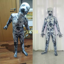 Детский костюм на Хэллоуин со страшными кровавыми зомби, комбинезон со скелетом для девочек и мальчиков, комбинезон на карнавал, вечевечерние, День мертвых 2024 - купить недорого