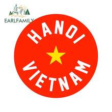 EARLFAMILY 13cm x 12.8cm for Hanoi Vietnam Windows Decal Occlusion Scratch Car Stickers Refrigerator Laptop Bumper Decoration 2024 - buy cheap