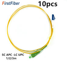 FirstFiber 1m 2m 3m 10pcs LC UPC to SC APC  G657A LC PC Fiber Patch Cable, Jumper, Patch Cord Simplex 2.0mm PVC  SM 2024 - buy cheap