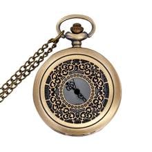 Relógio de bolso quartz steampunk, relógio vintage oco com pingente 2024 - compre barato