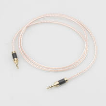 Audiocrast 8 núcleos occ cabo de fone de ouvido 3.5mm macho a 3.5mm macho estéreo áudio alta fidelidade áudio cabo do carro aux fio saltar cabo 2024 - compre barato