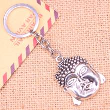 20pcs New Fashion Keychain 40*30 mm buddha head Pendants DIY Men Jewelry Car Key Chain Ring Holder Souvenir For Gift 2024 - buy cheap