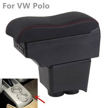 Caja de reposabrazos para VW Polo Mk4 2002-2009 Polo Vivo 2010, reposabrazos de cuero, consola central, almacenamiento USB, accesorio de coche 2024 - compra barato