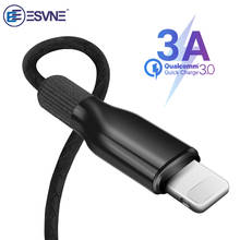 ESVNE 3A быстро Зарядное устройство Micro USB кабель для передачи данных для iPhone XiaoMi android 8 контактный шнур провод Тип C кабель USB C для зарядки мобильного телефона 2024 - купить недорого