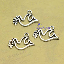 50pcs/lot--10x19mm, Antique Silver plated Peace Dove charms ,DIY supplies, Jewelry accessories 2024 - buy cheap